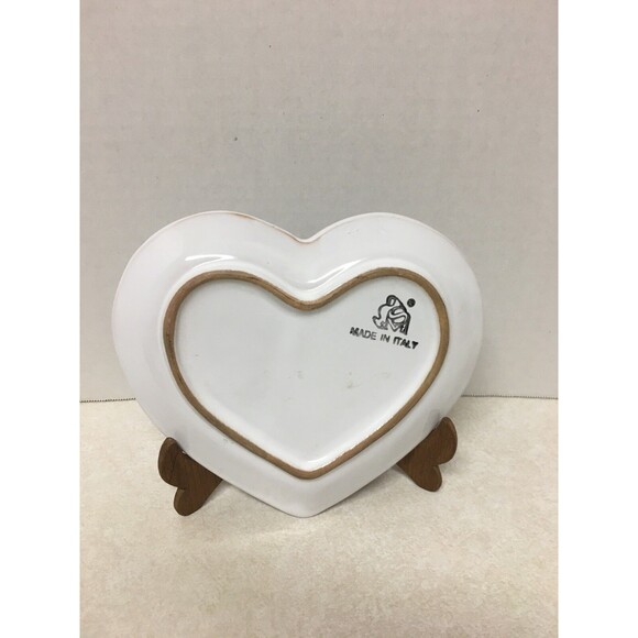 DERUTA Made In Italy Hand Painted Red Heart Bird Trinket Dish 6.5” - Picture 3 of 4